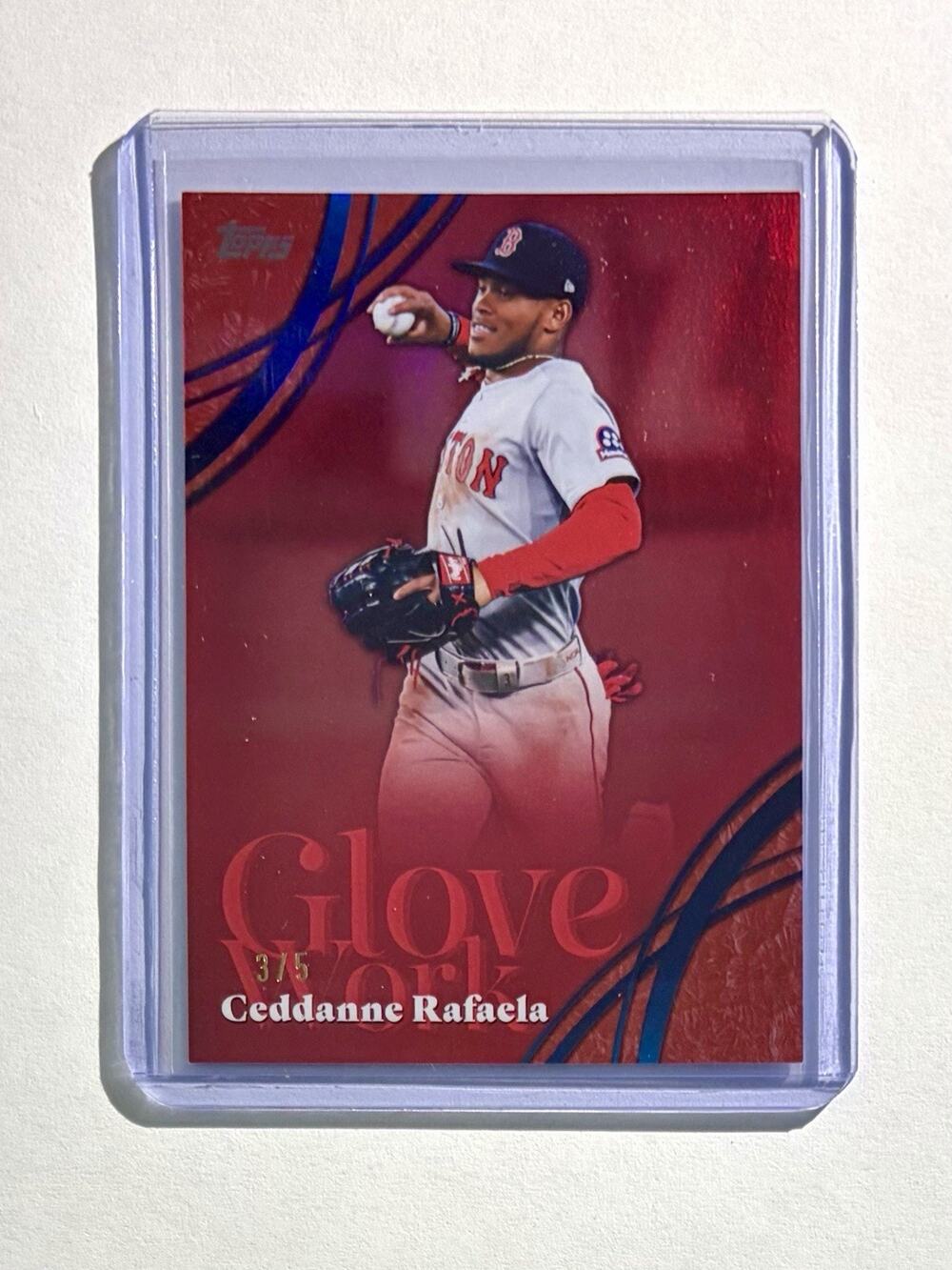 2026 Topps Ceddanne Rafaela Glove Work Red Foil 3/5 Red Sox GW-54 SSP